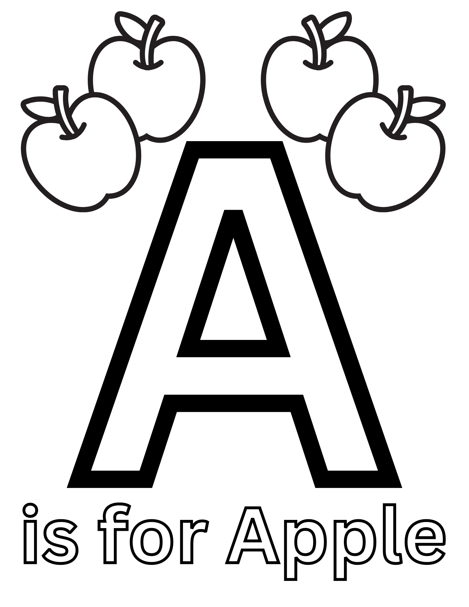 Free apple coloring pages and activities for kids