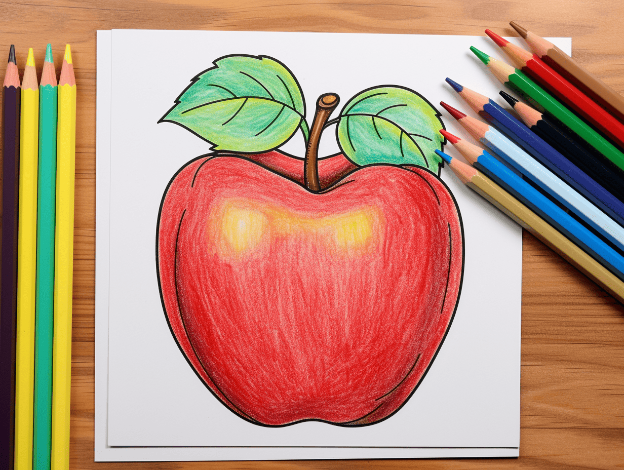 Apple coloring pages free printable sheets