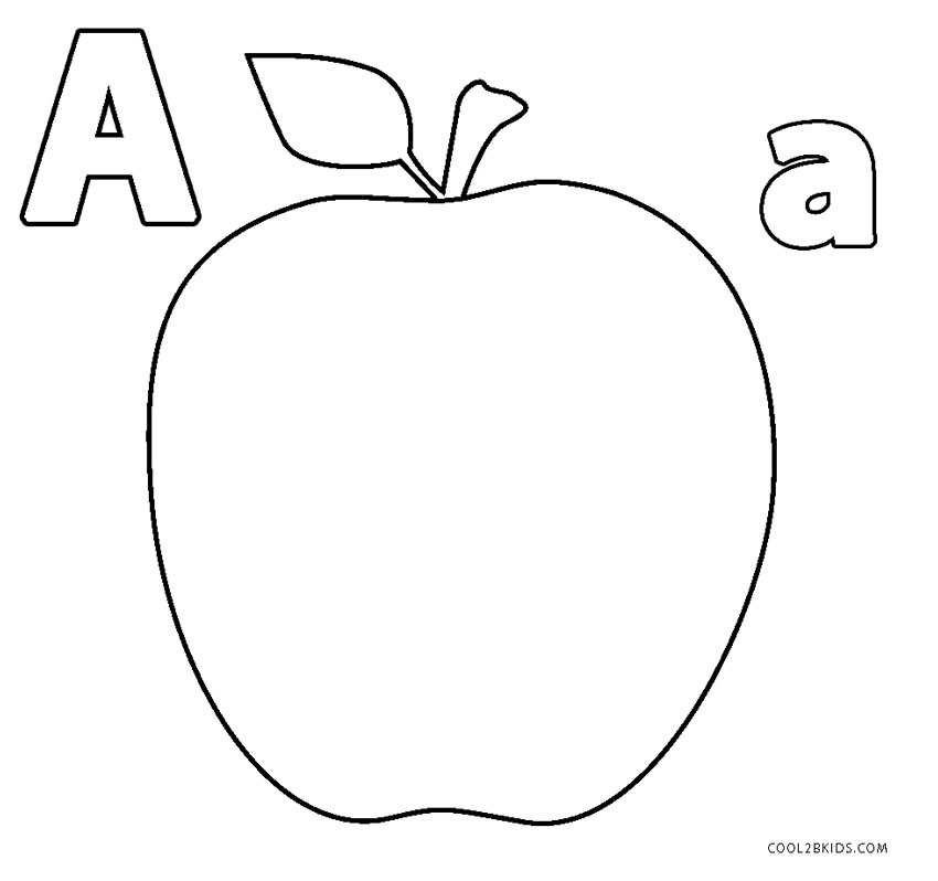 Free printable apple coloring pages for kids