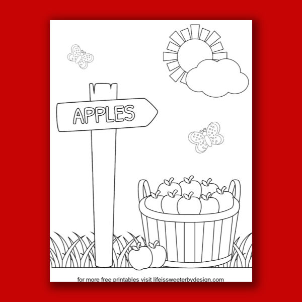 Apple coloring pages