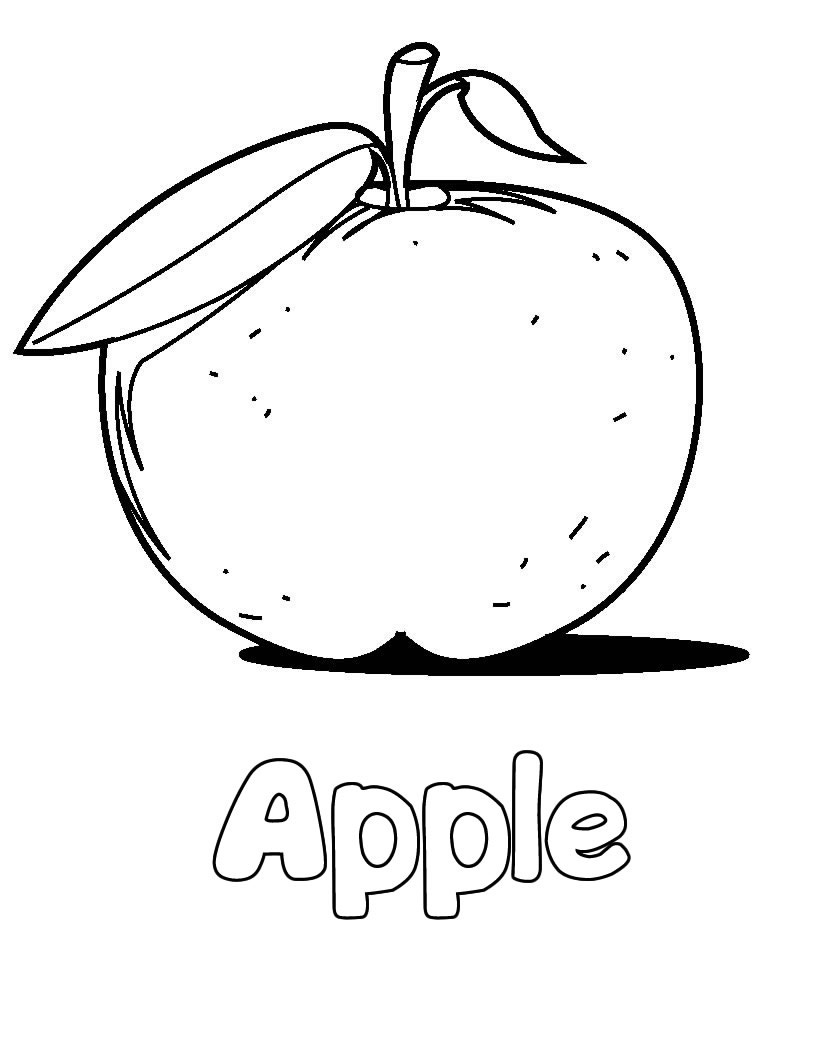 Free printable apple coloring pages for kids