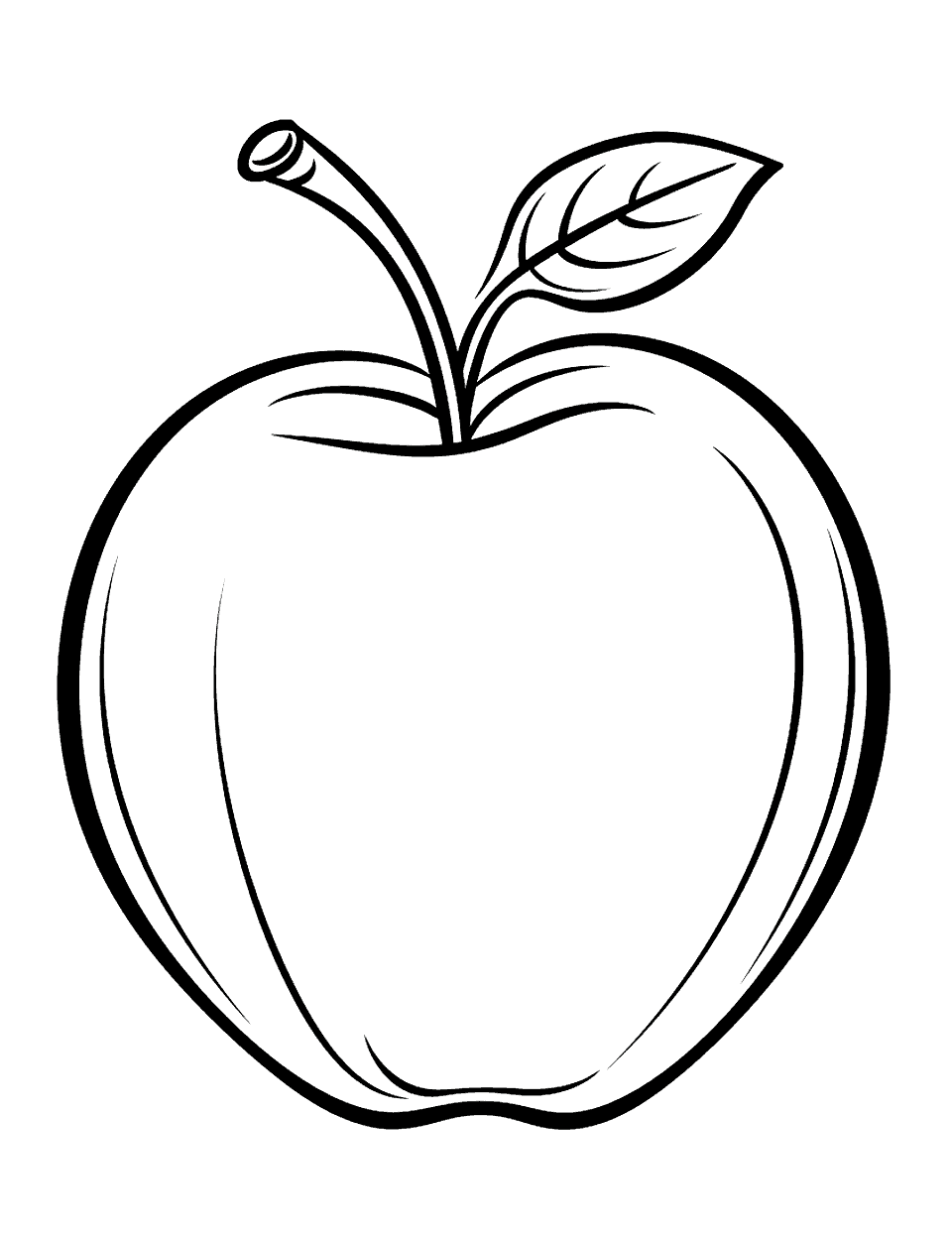 Apple coloring pages free printable sheets