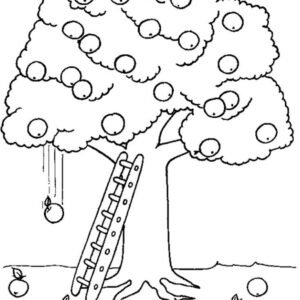 Apple tree coloring pages printable for free download