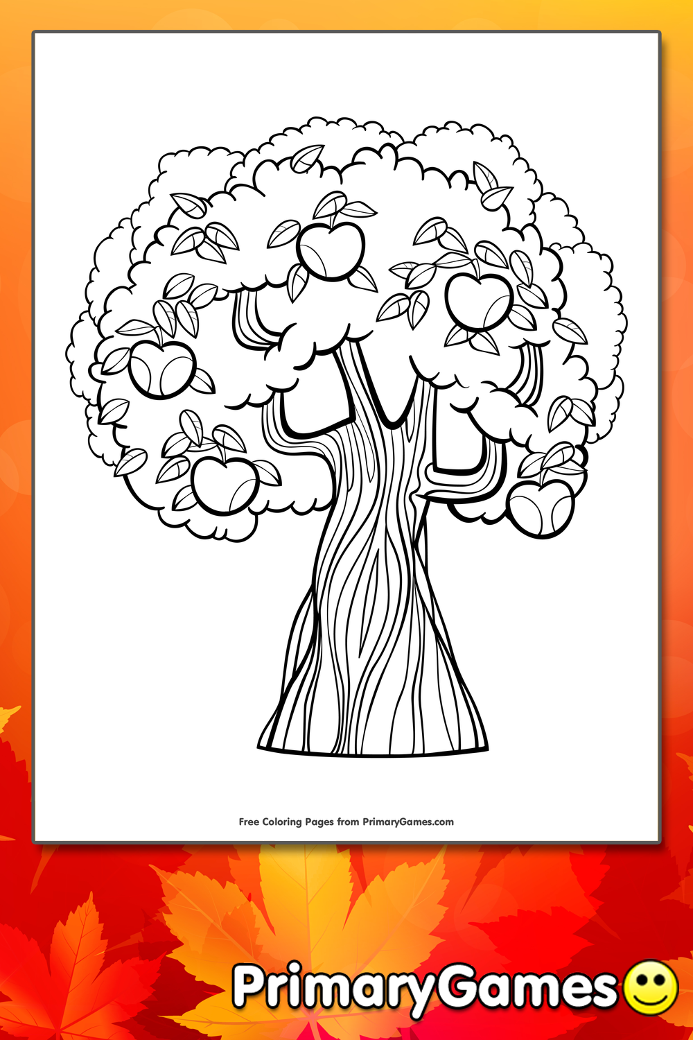 Apple tree coloring page â free printable pdf from