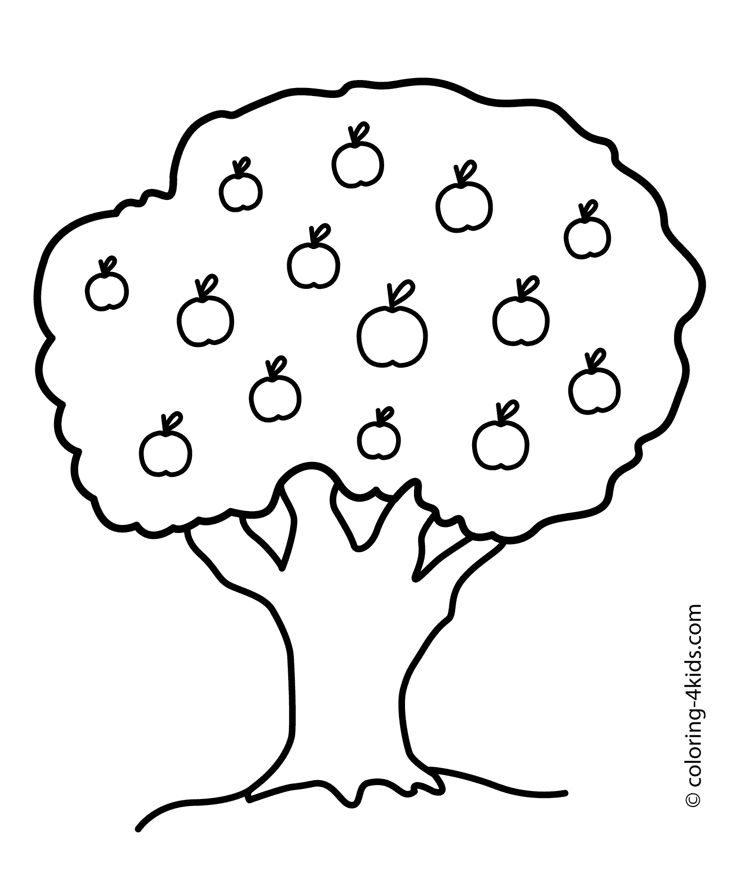 Apple tree nature â free printable coloring pages