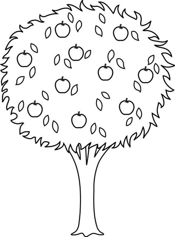 Apple tree nature â free printable coloring pages