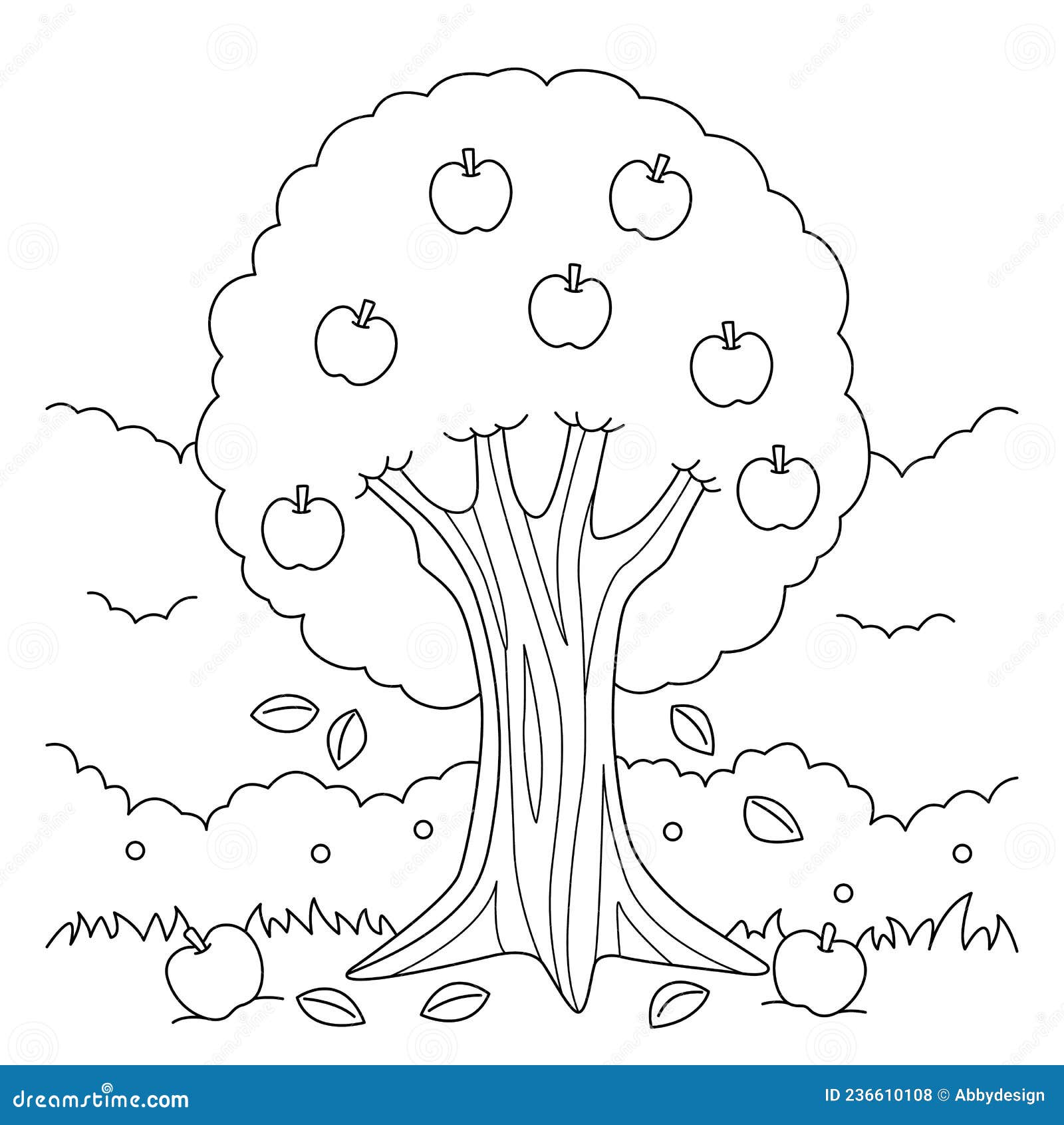 Apple orchard coloring page stock illustrations â apple orchard coloring page stock illustrations vectors clipart