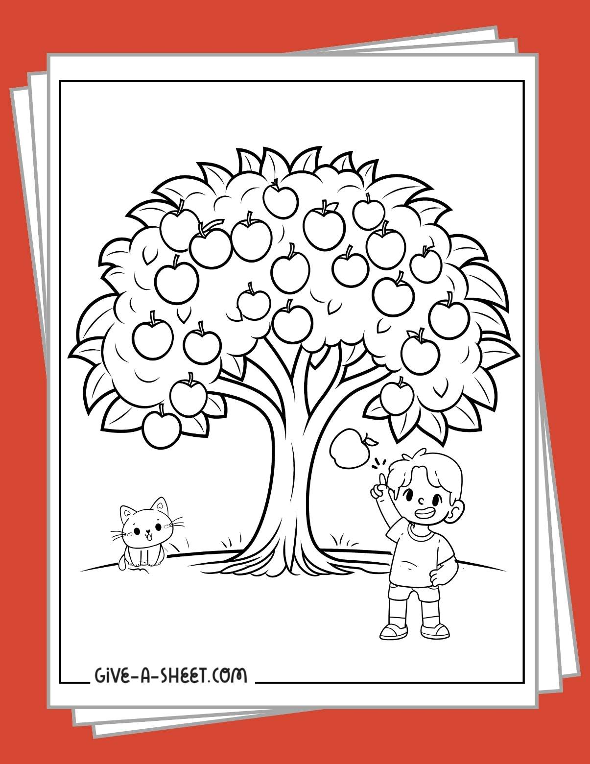 Apple tree coloring pages free pdf printables tree coloring page coloring pages spring coloring pages