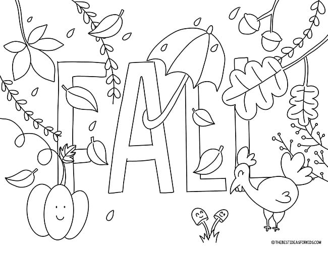 Fall coloring pages free printables