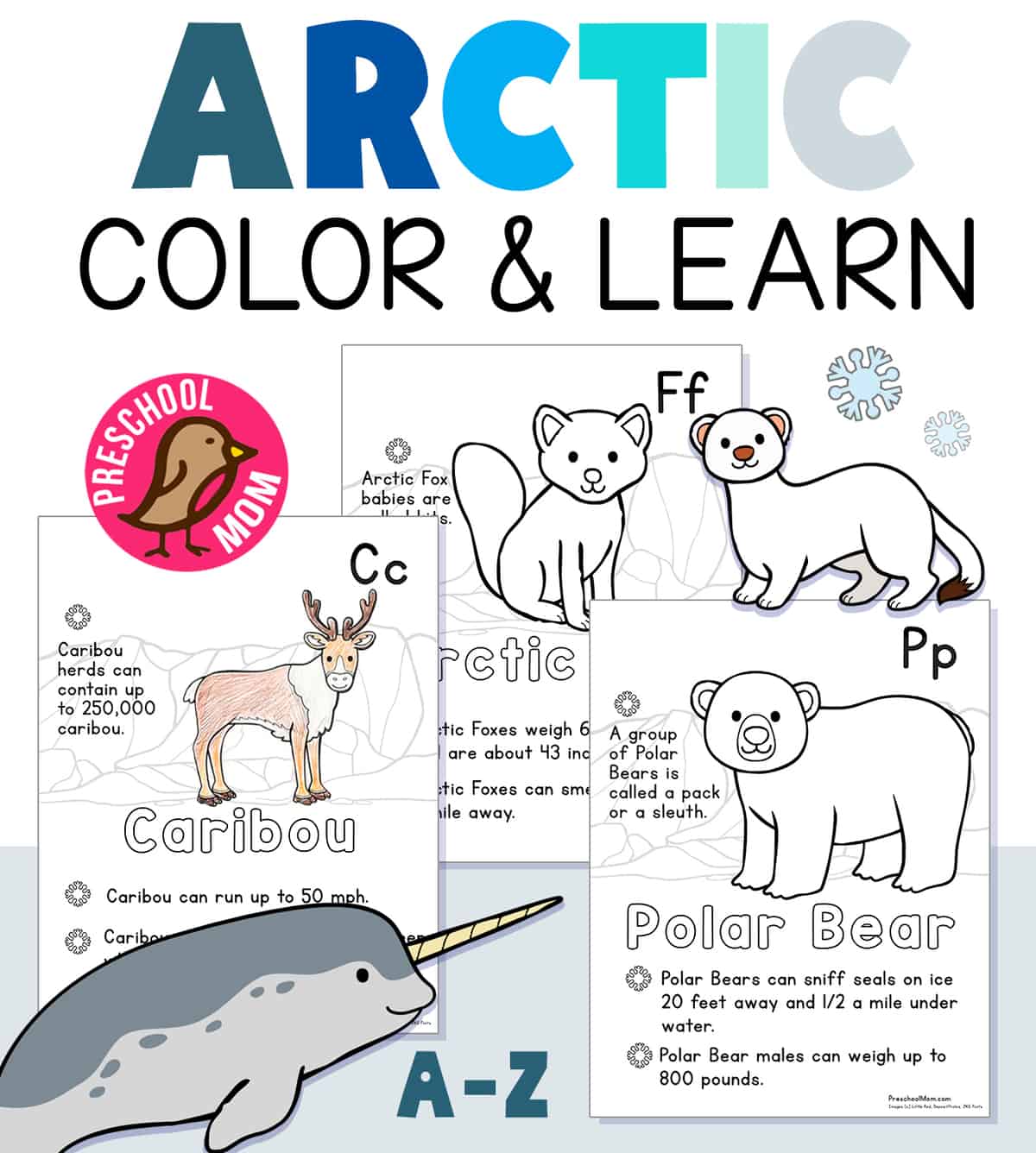 Arctic animal coloring pages