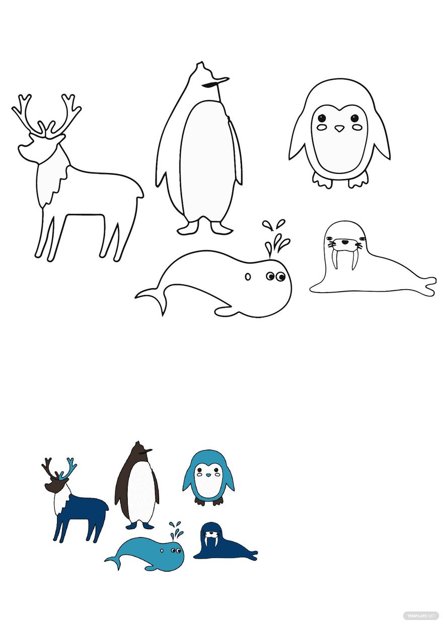 Free arctic animals coloring pages