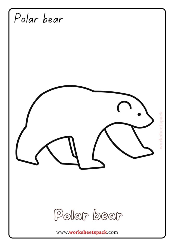Free arctic animals coloring pages for preschoolers
