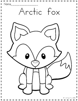 Arctic animals coloring pages by the kinder kids tpt