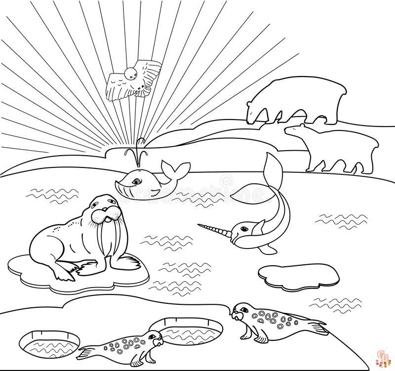 Arctic animal coloring pages free printable sheets creative fun