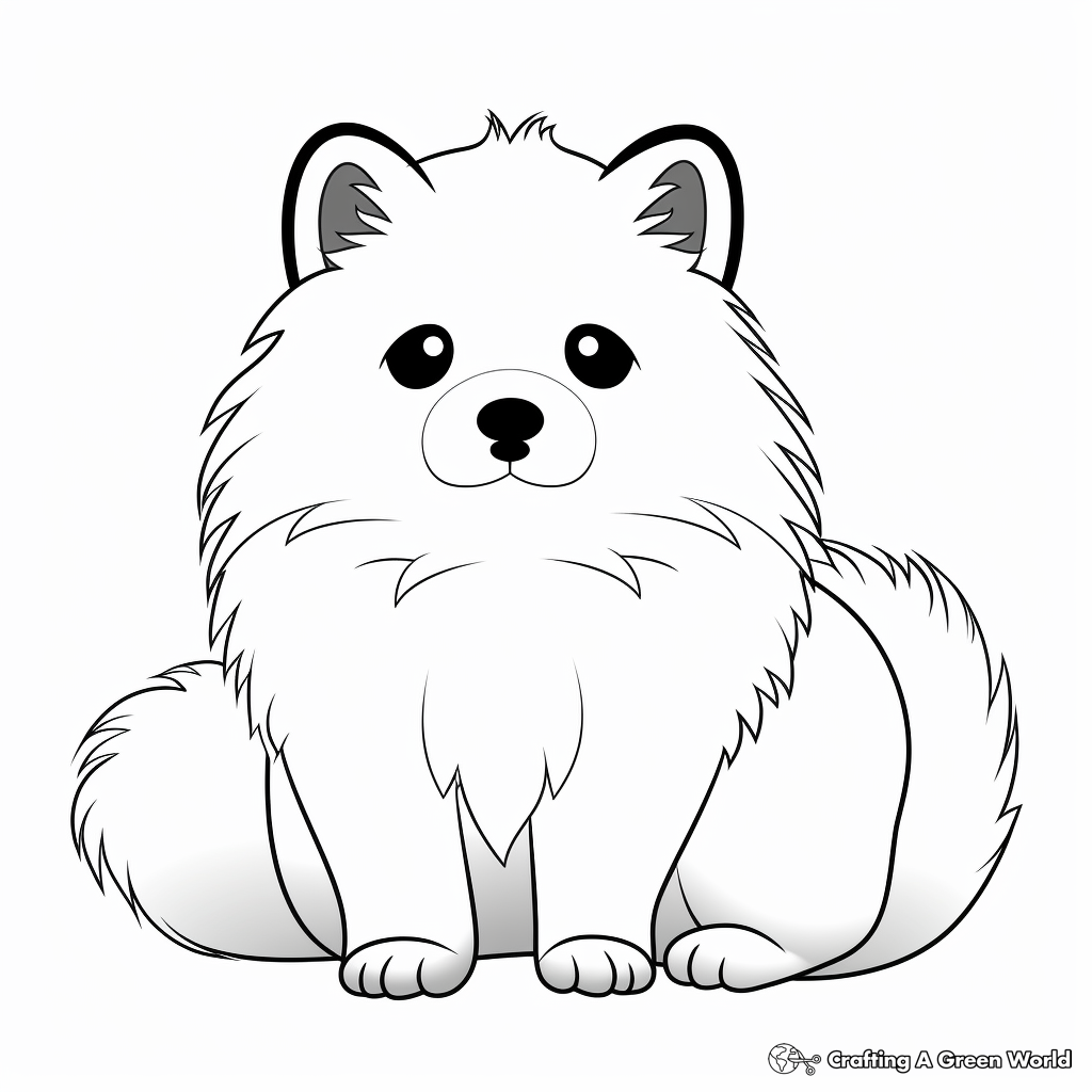 Arctic fox coloring pages