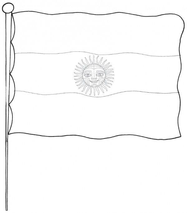 Free printable argentina flag coloring page