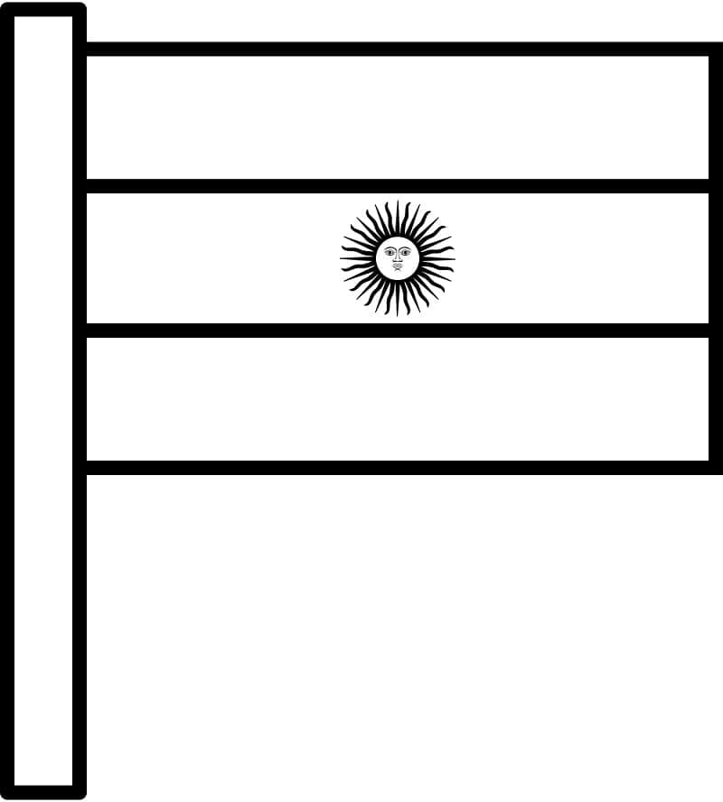 Argentina flag printable coloring page