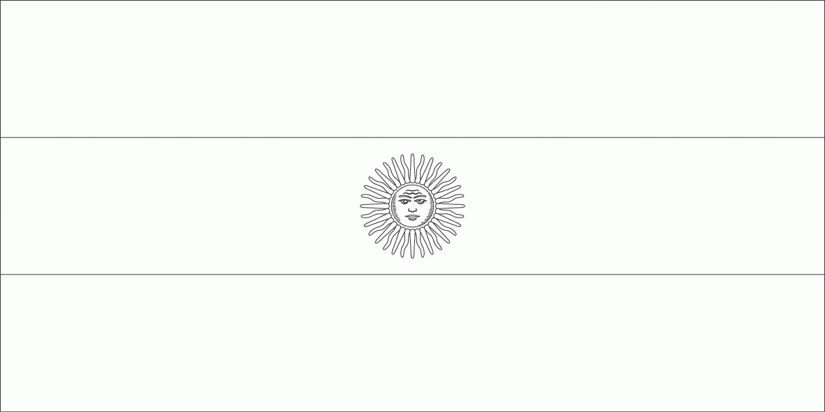 Coloring page flag of argentina