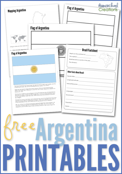 Argentina geography printables