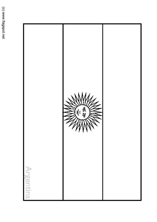 Coloring page flag argentinia