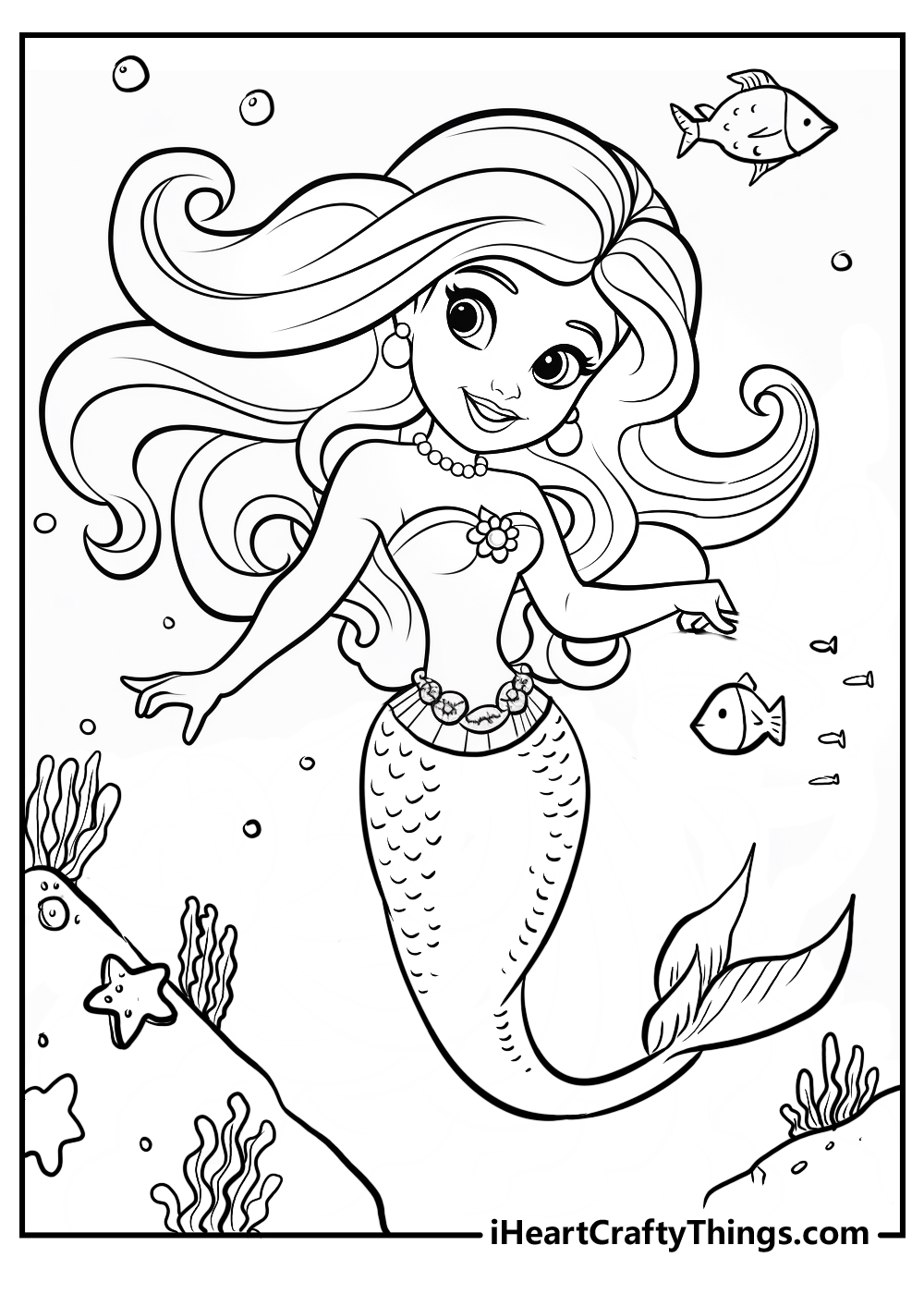 Printable ariel coloring pages updated