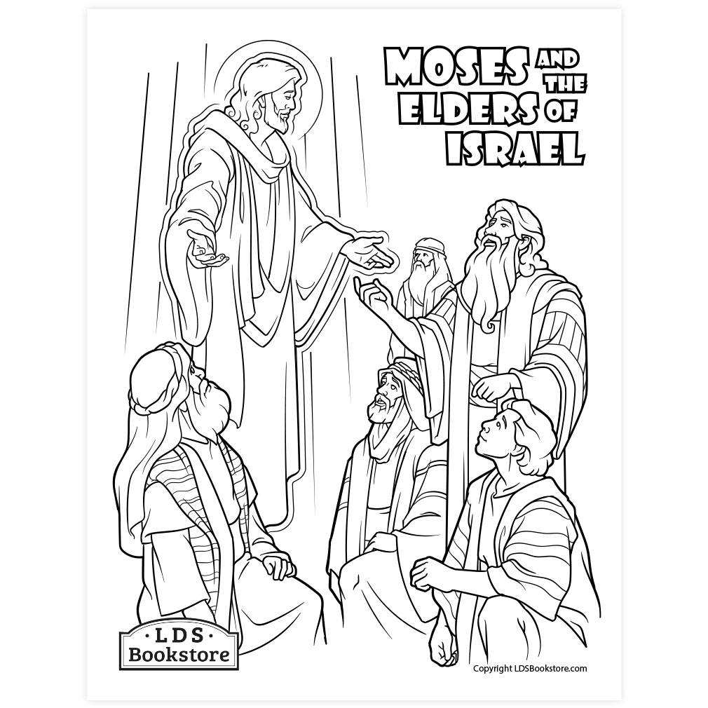 Moses and the elders of israel coloring page