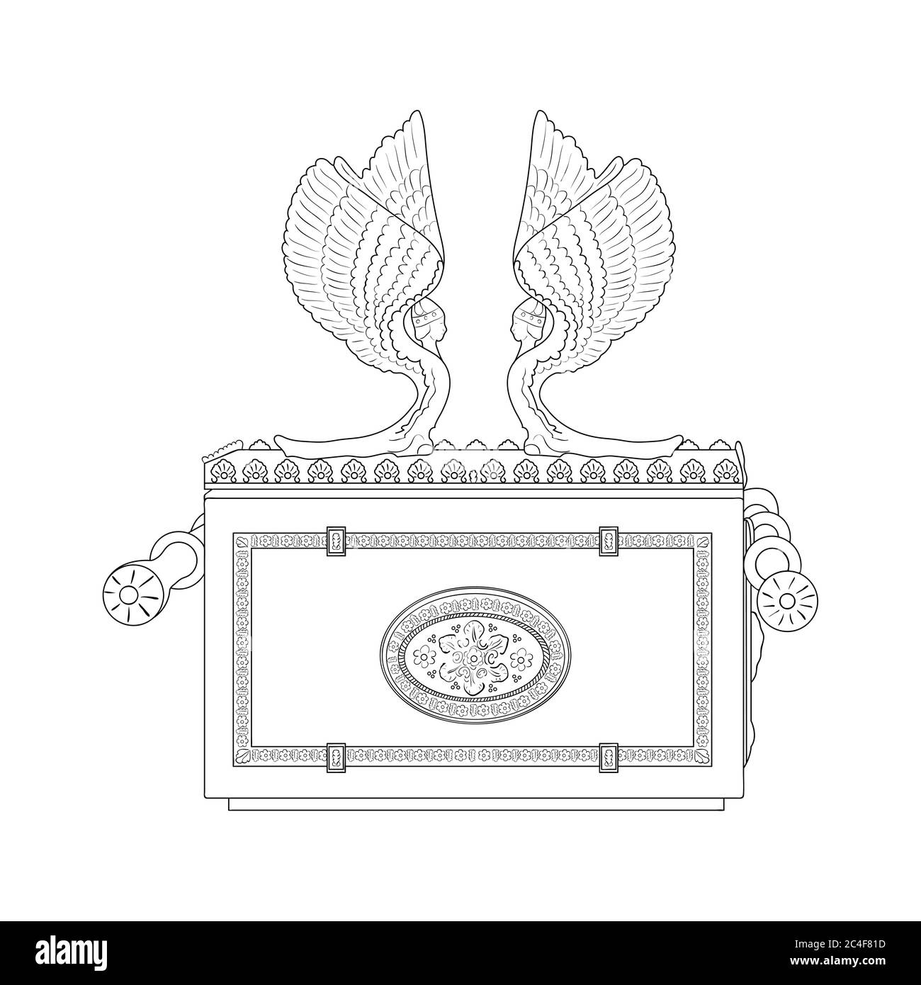 Ark of the covenant vector illustration stock vector image art