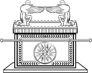 Ark of the covenant in black and white â