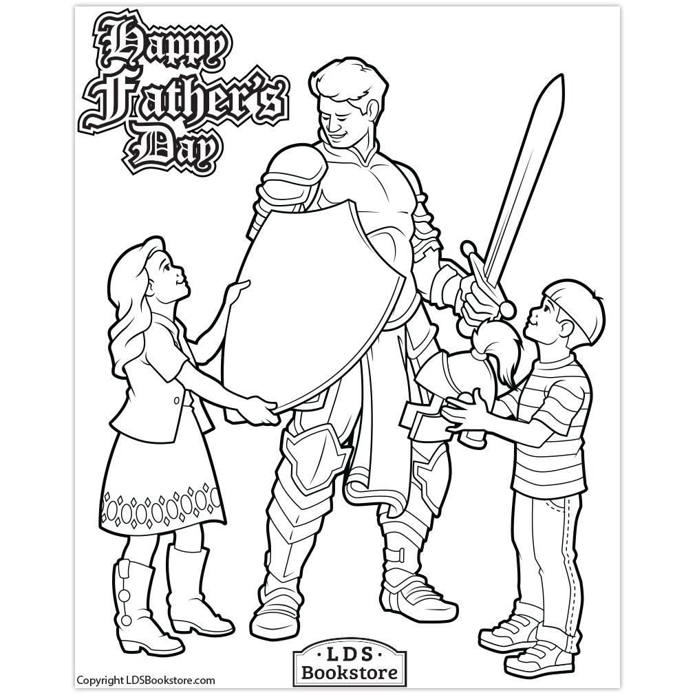 Armour of god fathers day coloring page