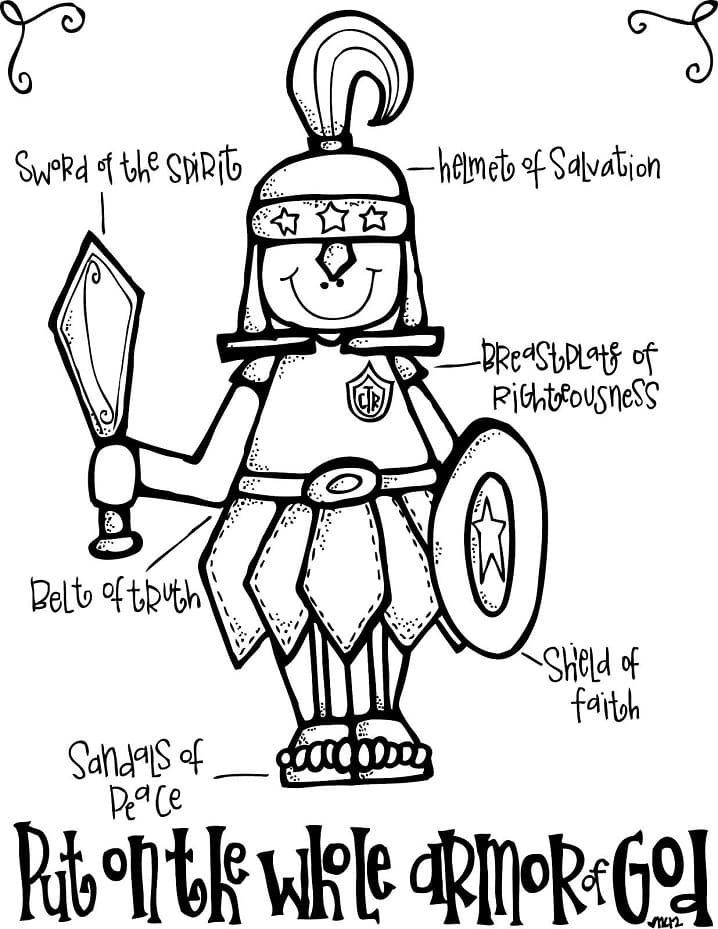 Armor of god coloring pages