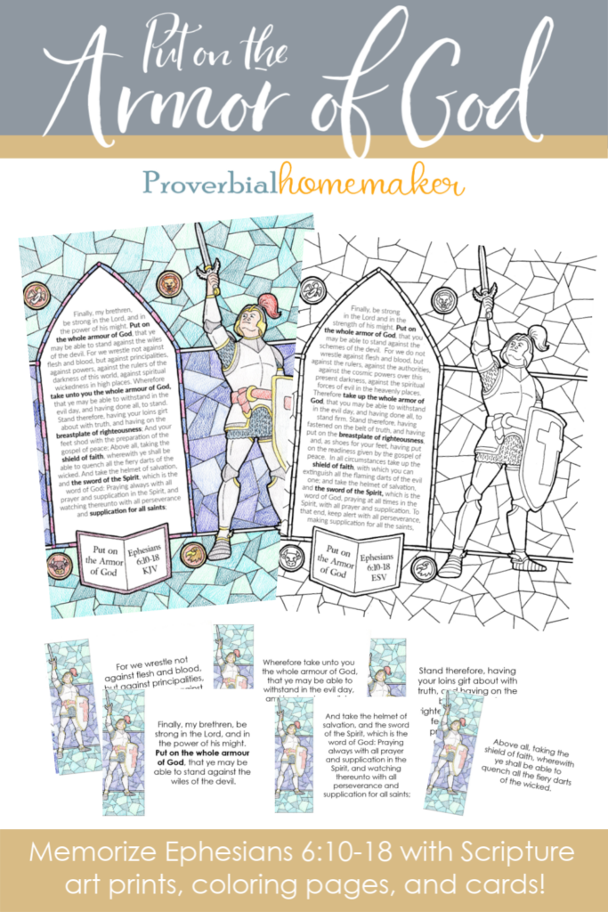 Armor of god printable scripture pack