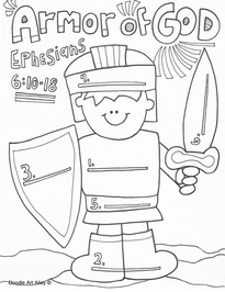 Armor of god coloring pages