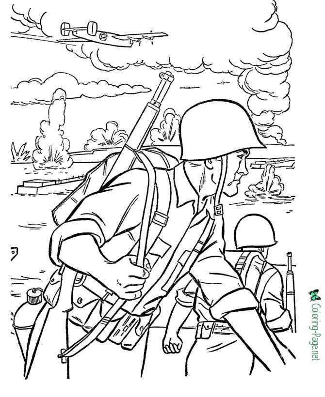 Armed forces coloring pages