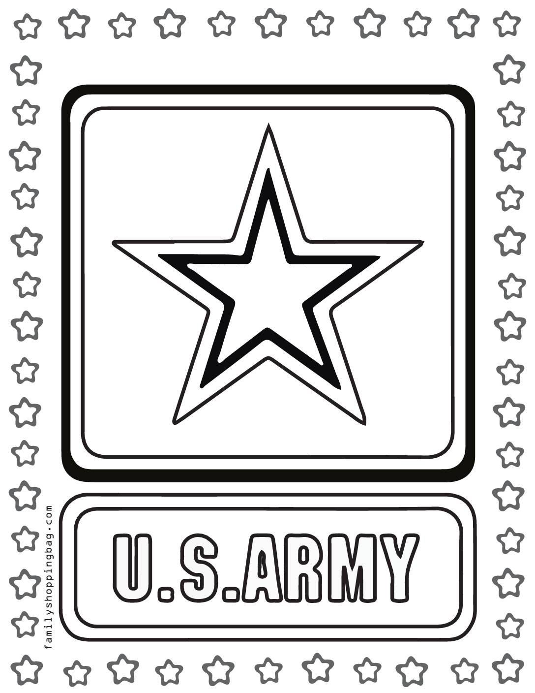 Coloring page army