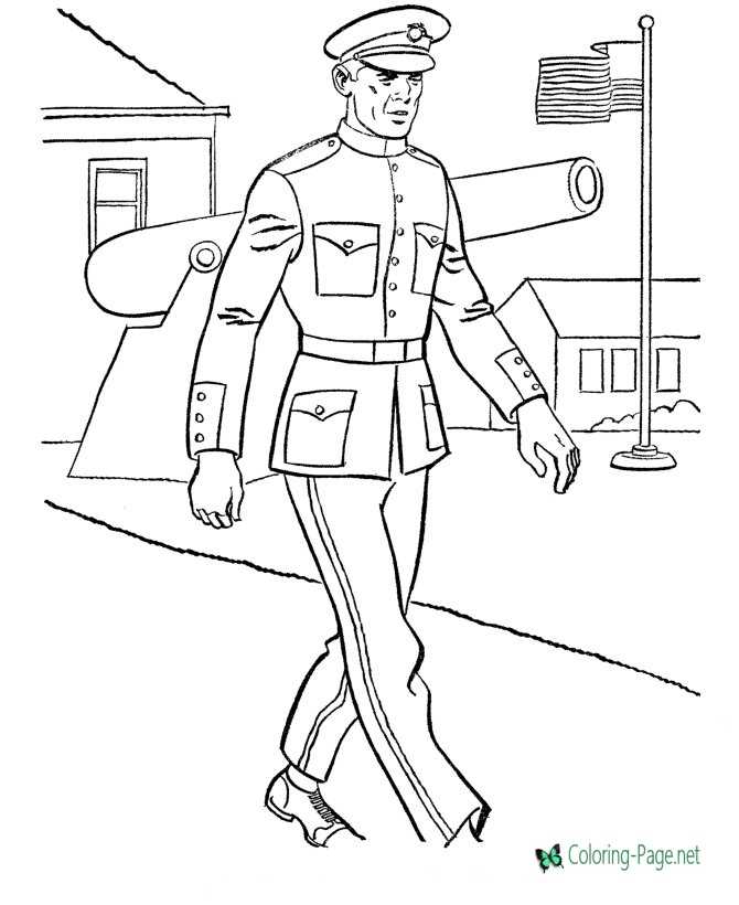 Military coloring pages