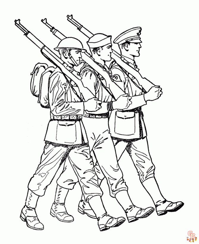 Soldier coloring pages free printable sheets for kids