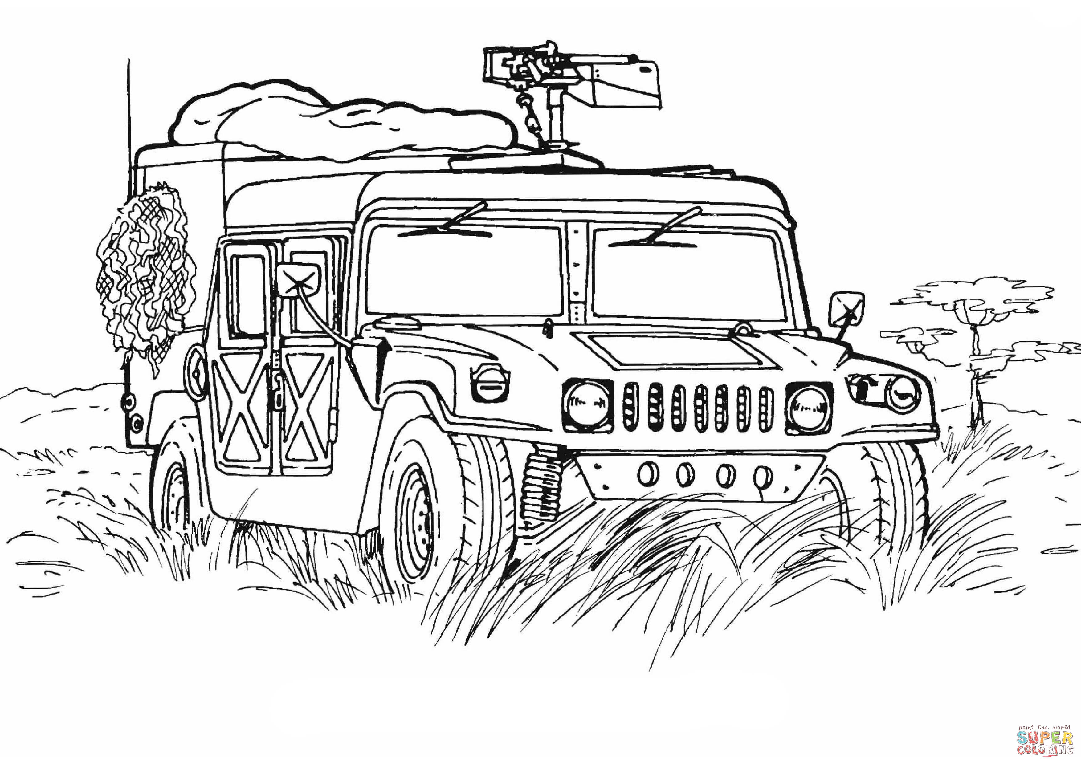 Army hummer coloring page free printable coloring pages