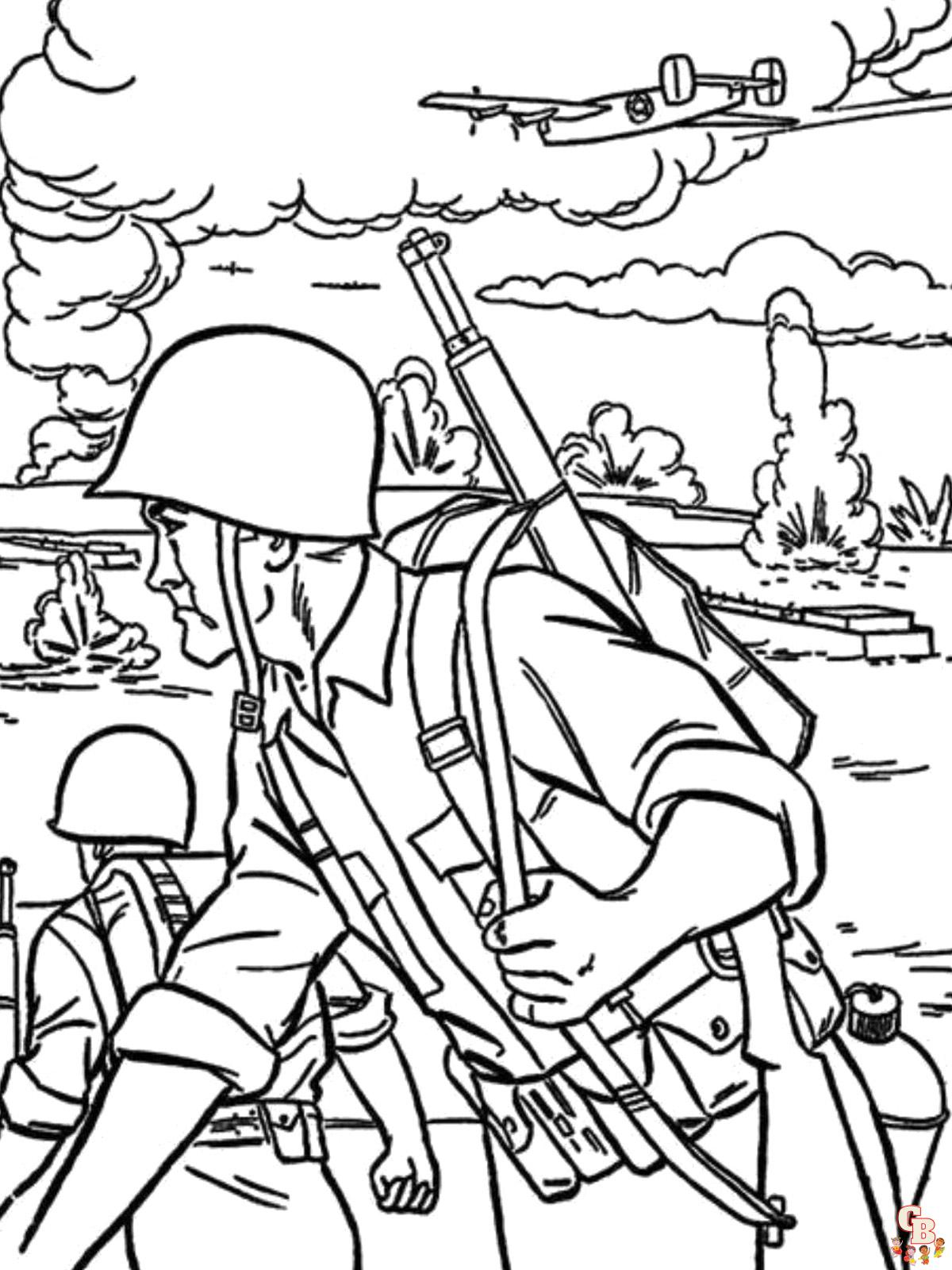 Get creative with army coloring pages for kids