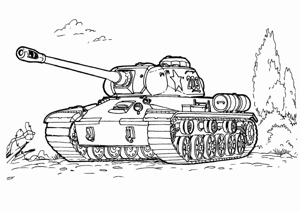 Army tank coloring pages