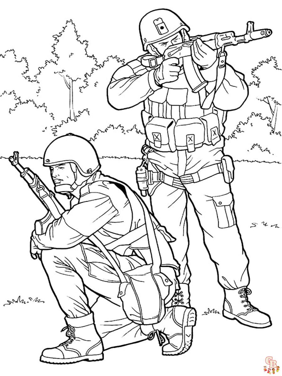 Get creative with army coloring pages for kids