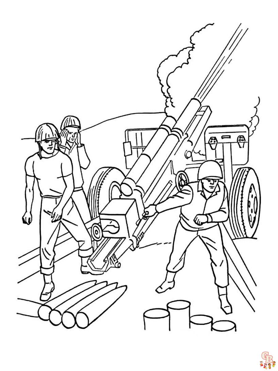 Get creative with army coloring pages for kids