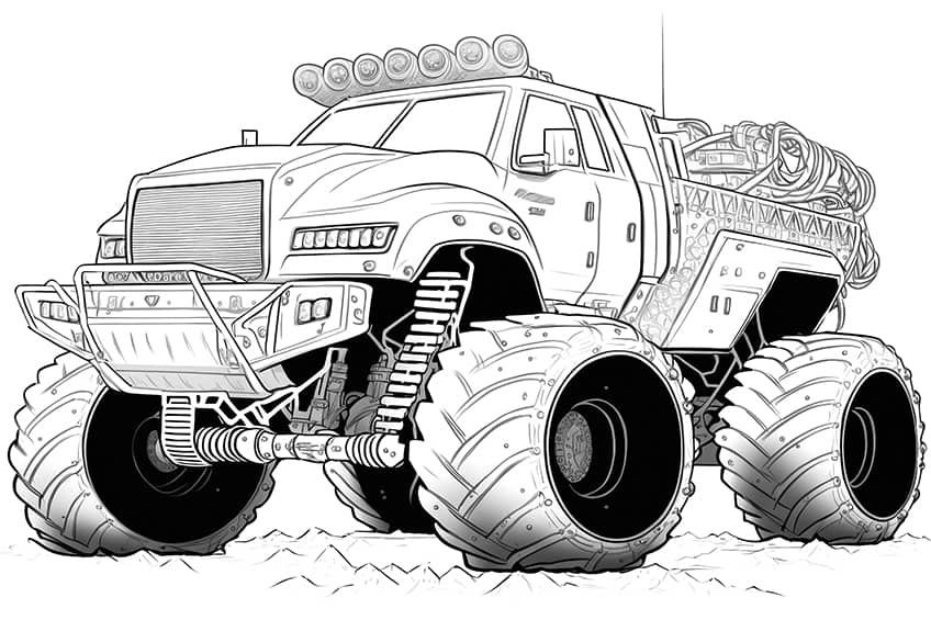 Monster truck coloring pages