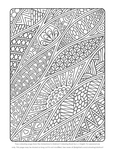 Free printable abstract colouring page download lj knight art