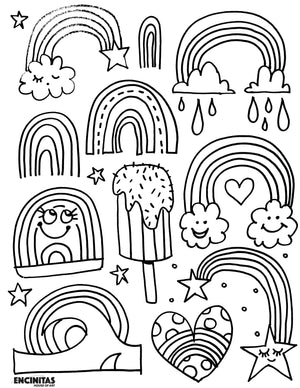 Joyful rainbow coloring page â encinitas house of art