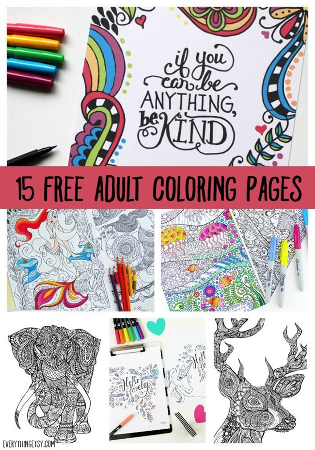 Printable coloring pages for adults free designs