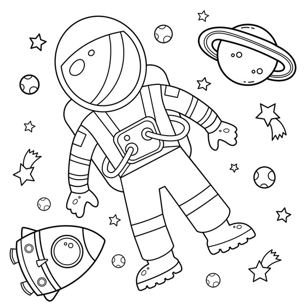 Astronaut coloring page images stock photos d objects vectors