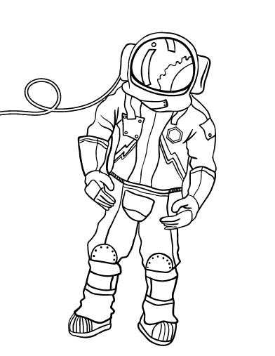 Free astronaut coloring page