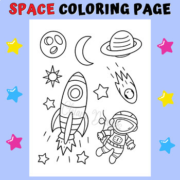 Astronaut coloring page tpt