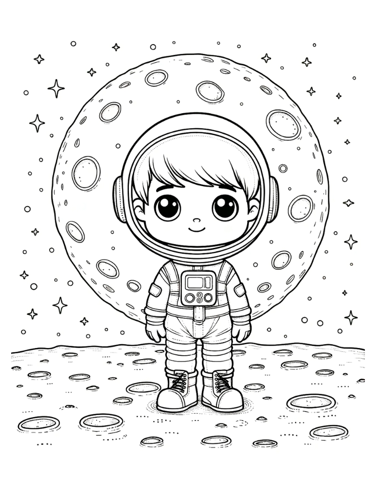 Free astronaut coloring pages for kids