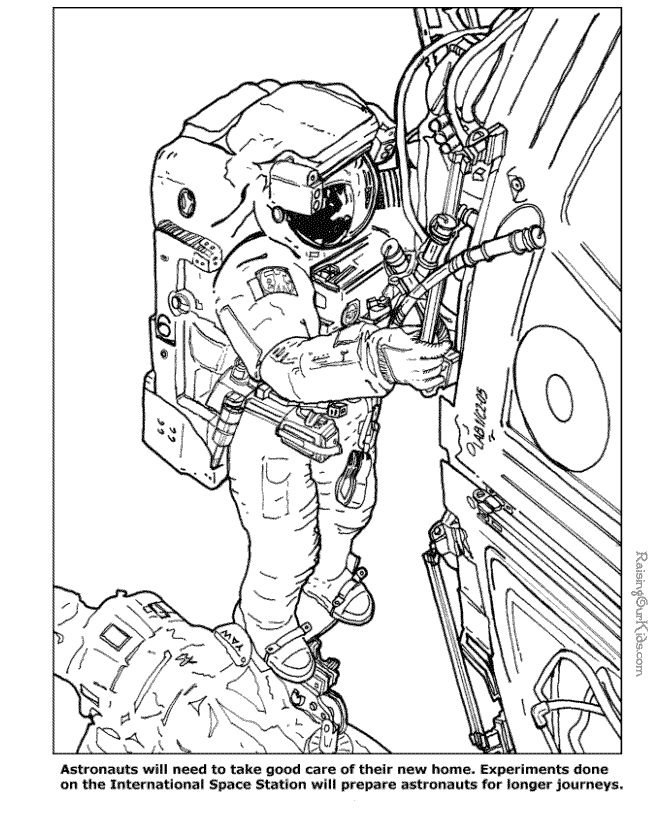 Astronaut coloring page